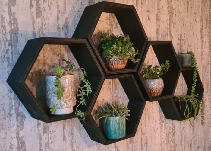 Woondecoratie - Hexagon kastjes